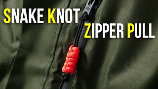 How to make Snake knot paracord keychain by ParacordKnots [upl. by Jared194]