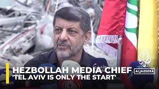 Hezbollah media chief slams Israeli ‘justifications’ for attacking civilian targets [upl. by Chin]