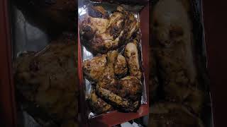 Part 2 grilled bbq leg quarters are done Yummo lol [upl. by Pals]