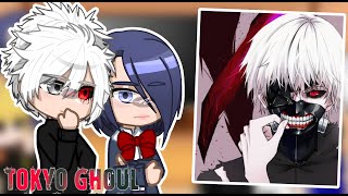 Tokyo Ghoul React to Kaneki  Gacha Club [upl. by Svirad]