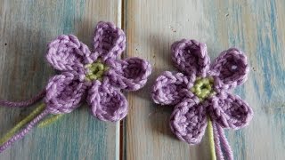 How to Crochet a Flower  version 4 [upl. by Conan]