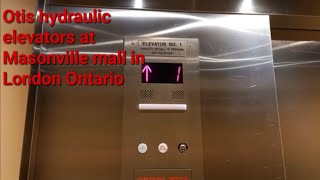 Otis hydraulic elevators at Masonville mall in London Ontario [upl. by Seldun]