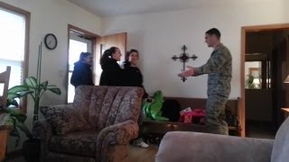 US Soldier Surprises His Little Sister [upl. by Allekram]