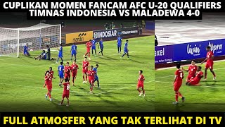 TIMNAS U20 GACOR FULL CUPLIKAN FANCAM MOMEN PESTA GOL INDONESIA VS MALADEWA 40 AFF U20 QUALIFIERS [upl. by Annoirb109]