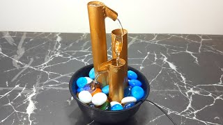 Amazing plastic pipe waterfall fountain making  tebletop showpiece [upl. by Noirrad]