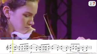 Hilary Hahn  Paganini  Caprice 24  Sheet Music Play Along [upl. by Aecila]