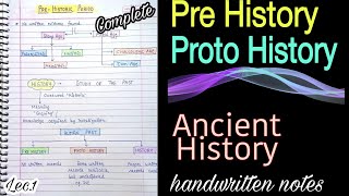 Pre History amp Proto History Ancient History  handwritten notes  Lec1  An Aspirant [upl. by Sherman669]