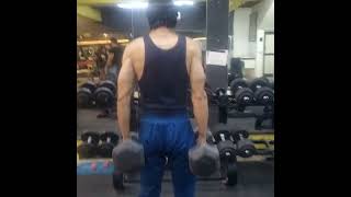 trapsworkout with 70 kg dumbbellsviralvideo youtubeshorts reelstrendingshorts [upl. by Naujat]