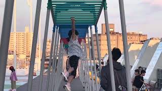 Guinness world records longest monkey bars japan 🇯🇵 [upl. by Laird123]