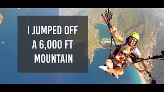 I jumped off a 6000ft mountain  Turkey Ölüdeniz Babadag mountain Paragliding [upl. by Lodie]