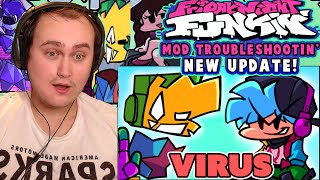 FRIDAY NIGHT FUNKIN mod TROUBLESHOOTIN New Update  Reaction [upl. by Drhacir631]