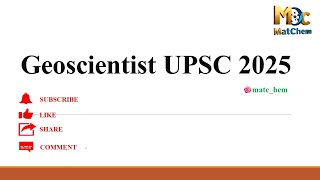 Geoscientist2025 upsc geoscientist geologist geochemist geophysist prelims mains hydrogeolo [upl. by Pelligrini170]