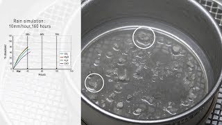 Demonstrating Polysulphate fertilizer solubility with a rain simulator [upl. by Farlie]