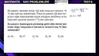 Sayı Problemleri Test 6 Soru 3 [upl. by Ahsinar]