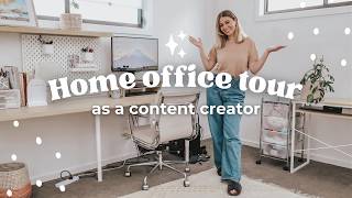 My Home Office Tour  Content Creator Home Office Setup [upl. by Kyriako592]