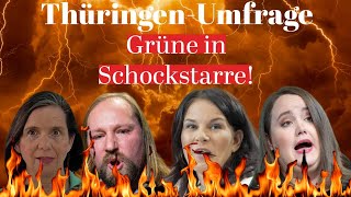 ThüringenUmfrage KRACHENDER GrünenAbsturz [upl. by Alek]