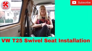 VW T25 Swivel Seat Base Final Installation [upl. by Glinys677]