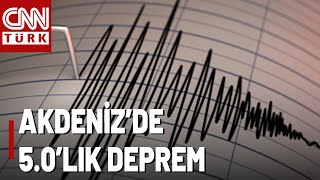 SON DAKİKA🚨 Akdeniz Sarsıntıyla Uyandı Akdenizde 5 Büyüklüğünde Deprem [upl. by Ivan740]