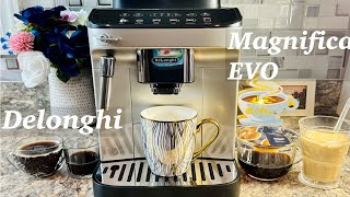 Unboxing DeLonghi Magnifica Evo Setup how to use and Review  Master Barista at Home coffeelover [upl. by Coumas]