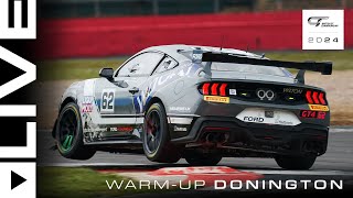 LIVE  Warmup  Donington Park  2024 British GT [upl. by Aneelehs]