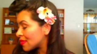 Pin Up Hair Style tutorial [upl. by Beaner62]