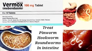 Vermox 100mg tablet uses in Urdu Hindi  Roundworms Hookworms [upl. by Elyrehc283]