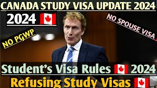 CANADA STUDY VISA FOR 2024🇨🇦LIMITED SEATS I NO PGWP I NO SPOUSE VISA🇨🇦 studyvisa india canada pr [upl. by Namref]