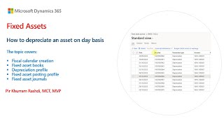 How to depreciate a fixed asset on a daily basis in Dynamics 365 Finance [upl. by Abbub]