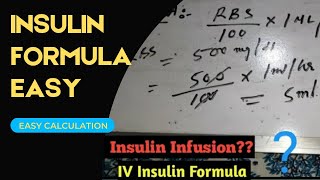 insulin Infusion Calcultion In Hindi  Insulin Infusion Protocol in ICU  insulininfusion [upl. by Yzzik]