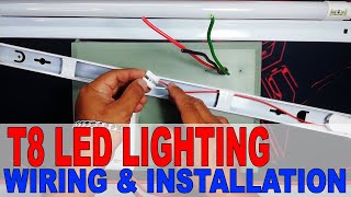 T8 LED Tube Lighting Wiring Installation  Cara Pasang lampu T8 LED Tube DIY [upl. by Fancie]