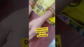 Dequervains Tenosynovitis Patient Testimonial drsaichandra [upl. by Essa787]