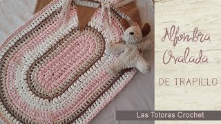 Tutorial Alfombra Ovalada  Crochet con Trapillo  Las Totoras Crochet [upl. by Oel514]