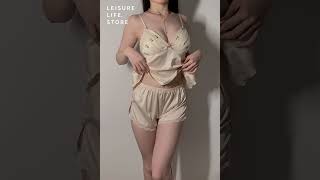 How to Style Slim Fit Padded Camisole amp Shorts Plus Size loungewear PlusSizeFashion SexySleepwear [upl. by Eislel]