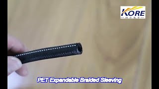 Customized PET Expandable Braided Sleeving Braided Wire Sleeve UL RoHS [upl. by Seagraves]