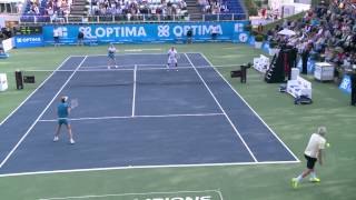 Tennis  ATP Champions Tour John McEnroe amp Monica Seles vs Mansour Bahrami amp Kim Clijsters [upl. by Bonneau]