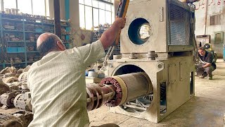 everything about the electric motors  Replacing the bearings of the 370 kW 1500 rpm 6000V BBC [upl. by Lardner]