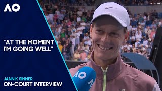 Jannik Sinner OnCourt Interview  Australian Open 2024 First Round [upl. by Innoc]