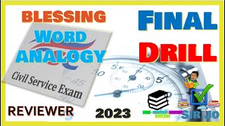 2023 Civil Service Reviewer Analogy Drill Blessing [upl. by Derinna]