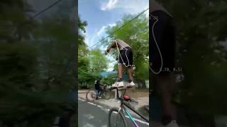 bmx bar raid 🤣  youtube stunt bmxtricks explore bsnl bmxstunts automobile [upl. by Angelle]