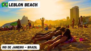 🇧🇷 Rio de Janeiro Beach Leblon Beach Brazil  2023 【 4K UHD 】 [upl. by Arissa]