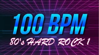 100 BPM  80s Hard Rock  44 Drum Track  Metronome  Drum Beat [upl. by Lirret326]