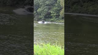 jetjon test run lost footage minijet homemade waverunner jonboat rowboat vintage seadoo [upl. by Eesak]