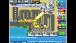 Bloons Tower Defense 4  Track 1  Hard  Level 196 NO MISSES [upl. by Gaal]