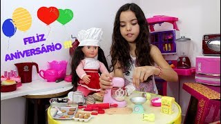 ABRINDO BRINQUEDOS DA BONECA OUR GENERATION COZINHEIRA 1 [upl. by Vharat]