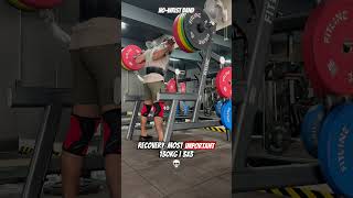 NO WRIST BAND ☠️ 130kg squat mindset youtube athelte yt transformation injury recover [upl. by Reivaxe]