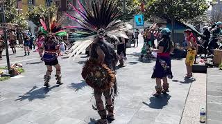 Aztec Prehispanic Concheros dance Mexico city [upl. by Oina]