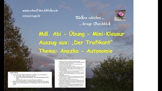 Mdl Abitur quotTrafikantquotAusschnitt zu Anezka quotIch geheer zu keinemquot  30 Min Vorb mdl Vortrag [upl. by Harvard169]