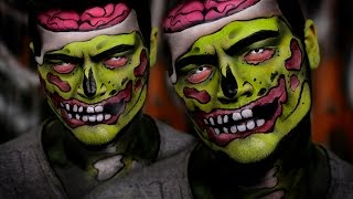 Pop Art Zombie Halloween Makeup Tutorial [upl. by Dempster]