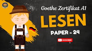 MASTER German Language A1 Level  Paper  24  Lesen mit Lösungen  GermanSamosa  Learn German [upl. by Notsirb]