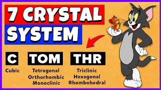 Seven Crystal Systems  Trick to remember 7 crystal systems [upl. by O'Doneven]